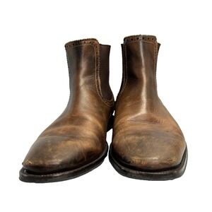 To Boot New York Robertson Mens Leather Ankle Boots 1887 Brown Size 8 1/2 Read D